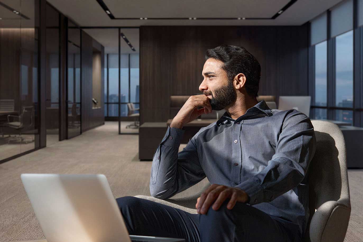 Young Business Man Thinking AS_1962578796